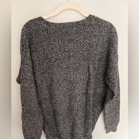 Madewell Medium women’s landmark side zip textured gray long sleeve sweater - Picture 5 of 7